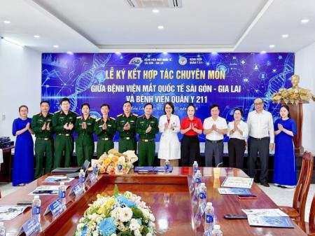LỄ KÝ KẾT HỢP TÁC CHUYÊN MÔN TOÀN DIỆN GIỮA BỆNH VIỆN QUÂN Y 211 VÀ BỆNH VIỆN MẮT QUỐC TẾ SÀI GÒN – GIA LAI