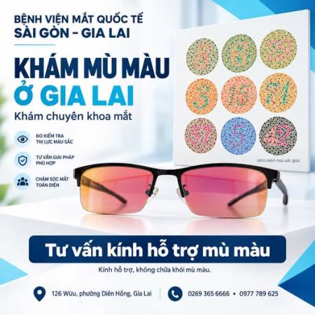 Khám Mù Màu Ở Đâu Tại Gia Lai? Tư Vấn Kính Hỗ Trợ Mù Màu Tại Gia Lai