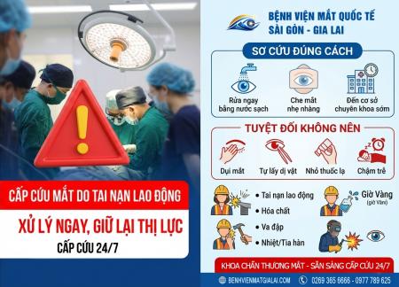 CẤP CỨU MẮT DO TAI NẠN LAO ĐỘNG & SINH HOẠT – XỬ LÝ NGAY ĐỂ GIỮ LẠI THỊ LỰC