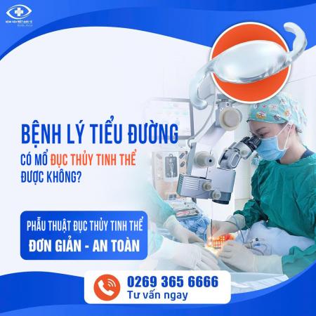 NGƯỜI BỆNH TIỂU ĐƯỜNG CÓ MỔ ĐỤC THỦY TINH THỂ ĐƯỢC KHÔNG?