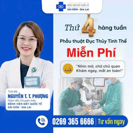 CHƯƠNG TRÌNH "MẮT SÁNG CỘNG ĐỒNG" – PHẪU THUẬT ĐỤC THỦY TINH THỂ MIỄN PHÍ TẠI GIA LAI